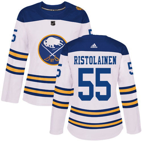 Adidas Sabres #55 Rasmus Ristolainen White Authentic 2018 Winter Classic Women's Stitched NHL Jersey - Click Image to Close